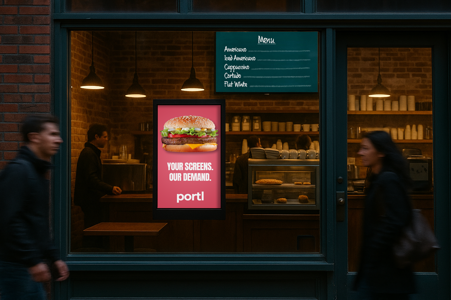 Professional workspace with dashboard